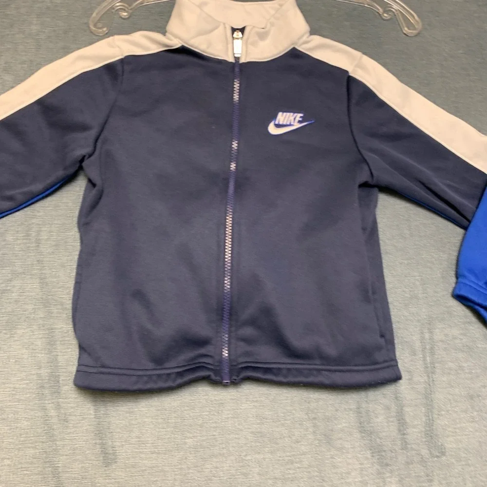 Nike Tracksuit Jacket Boys Multi Colorblock Swoosh Mock Neck Full Zip Winter